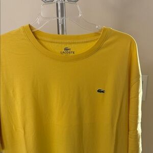 Lacoste Bright Yellow Cotton Tee